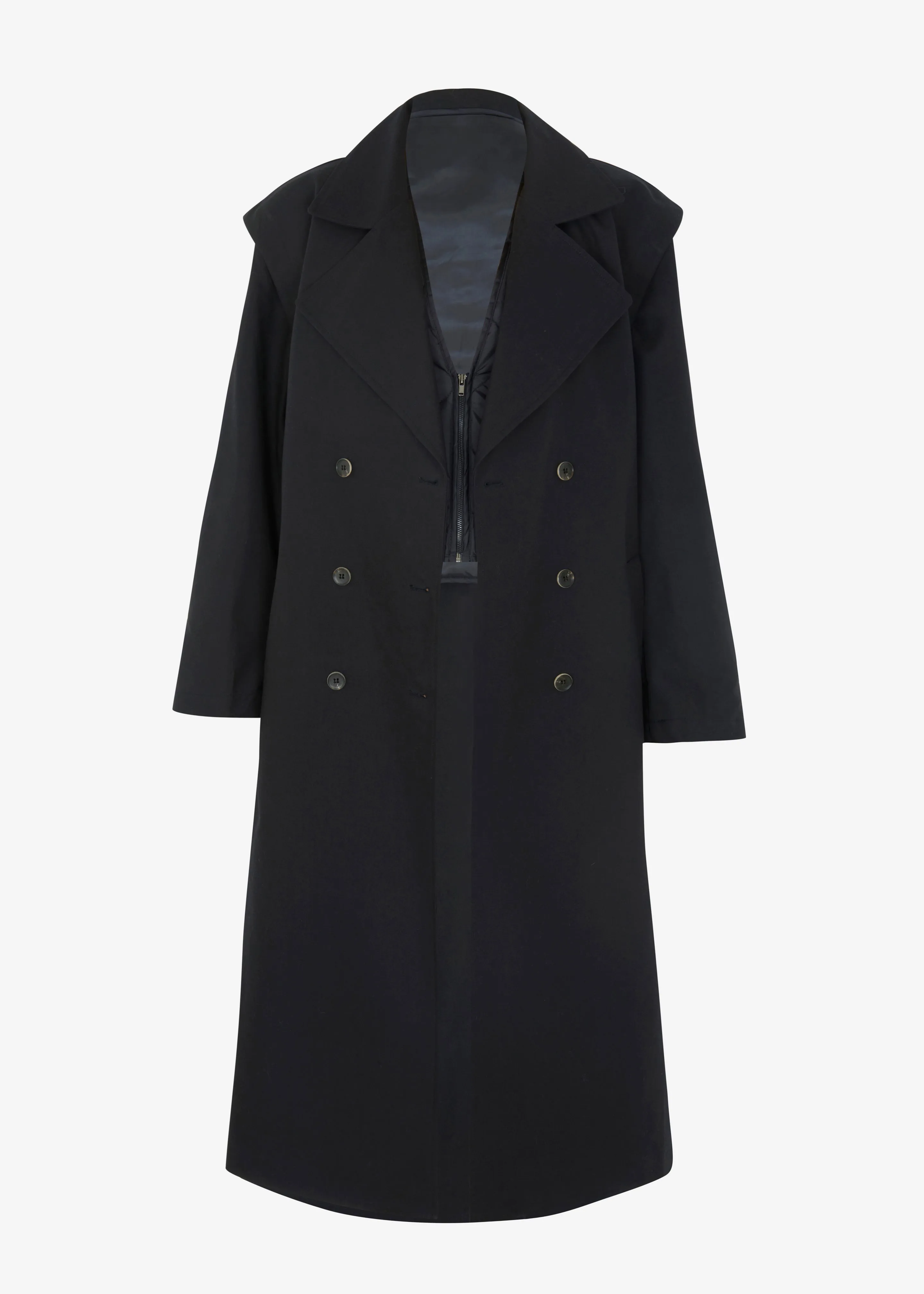 Saylor 2-Piece Trench Coat - Black