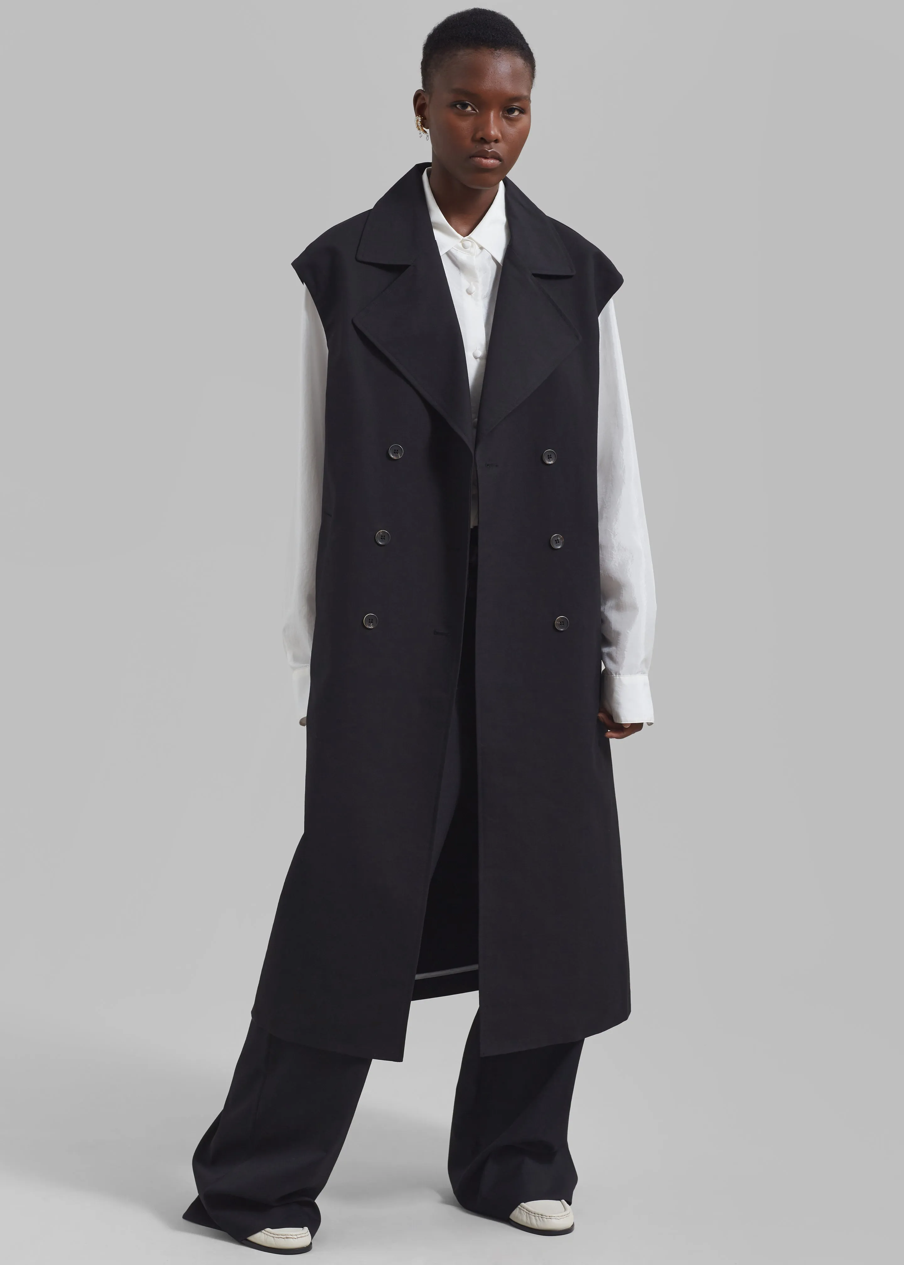 Saylor 2-Piece Trench Coat - Black