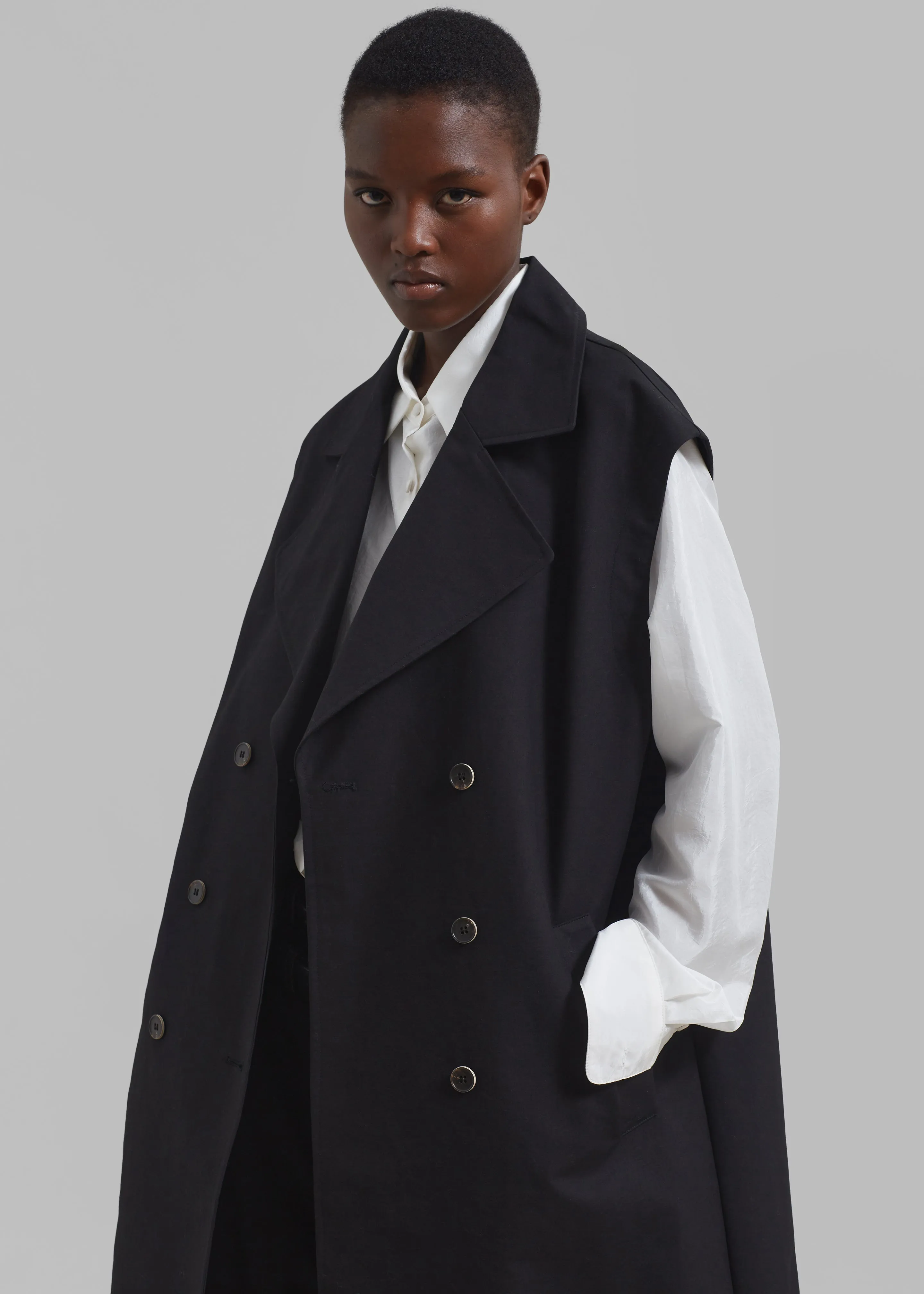 Saylor 2-Piece Trench Coat - Black