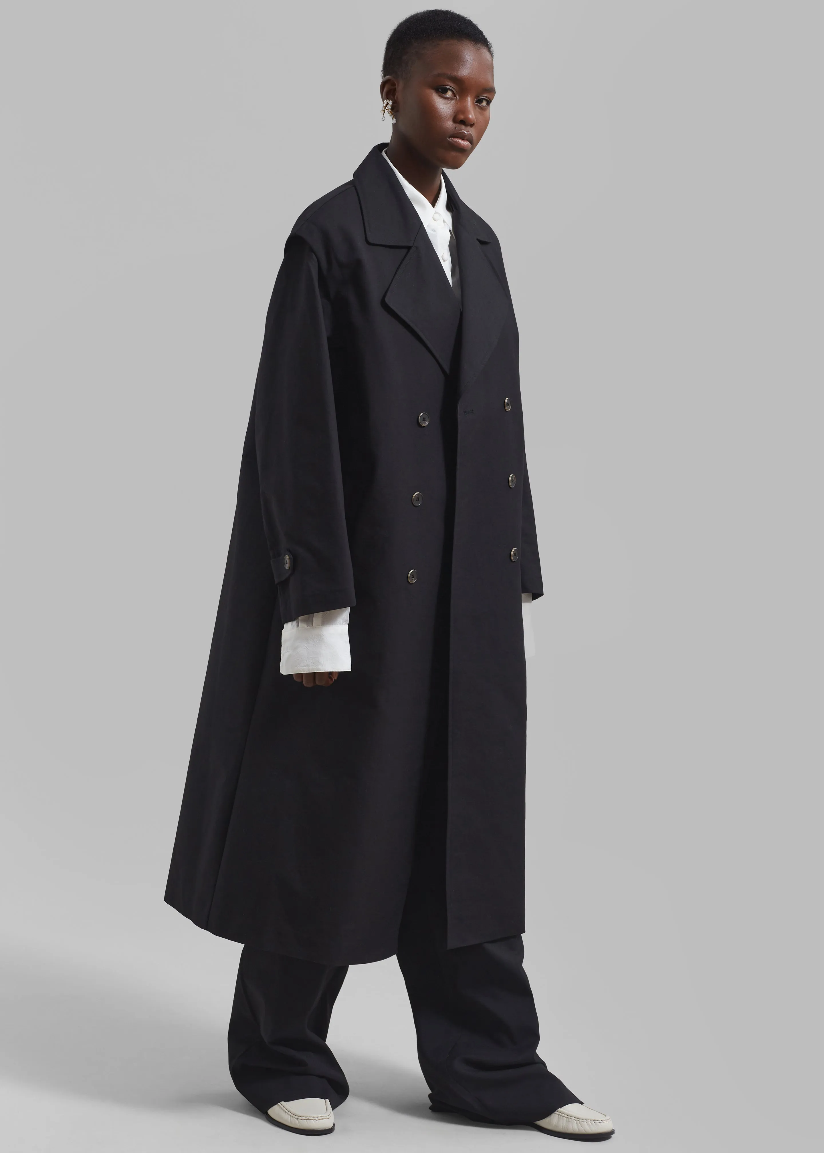 Saylor 2-Piece Trench Coat - Black