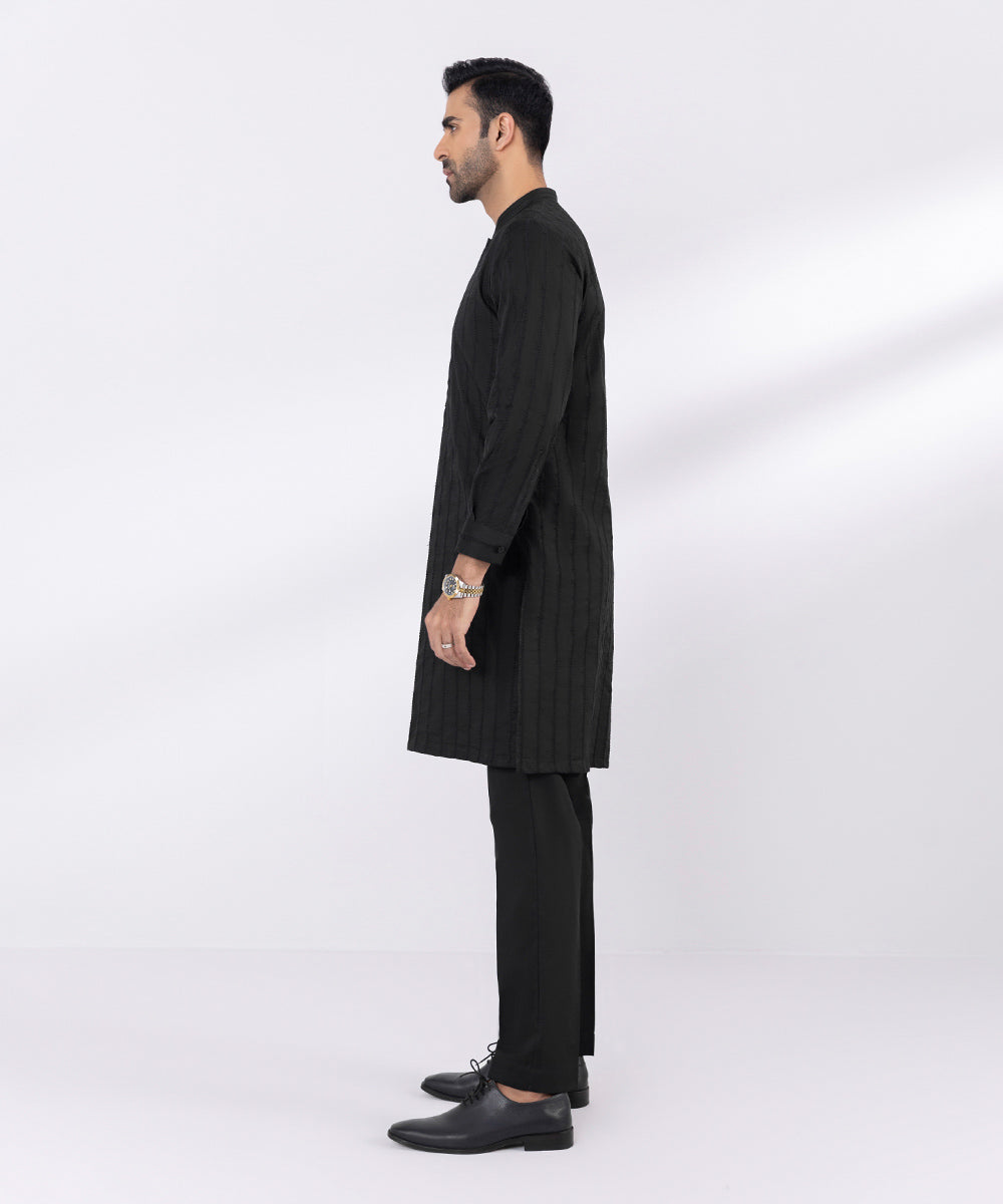 Schiffli Embroidered Cotton Suit