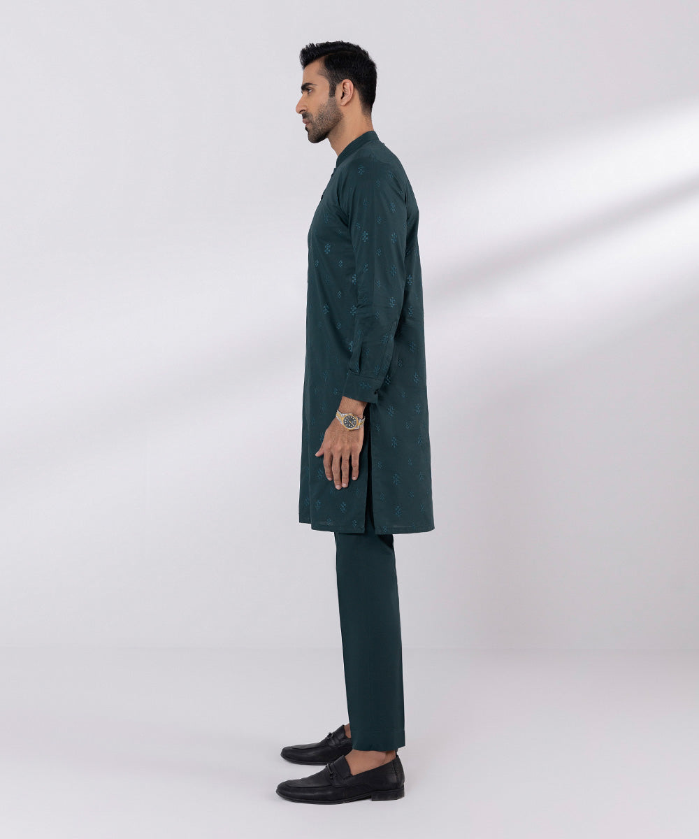 Schiffli Embroidered Cotton Suit