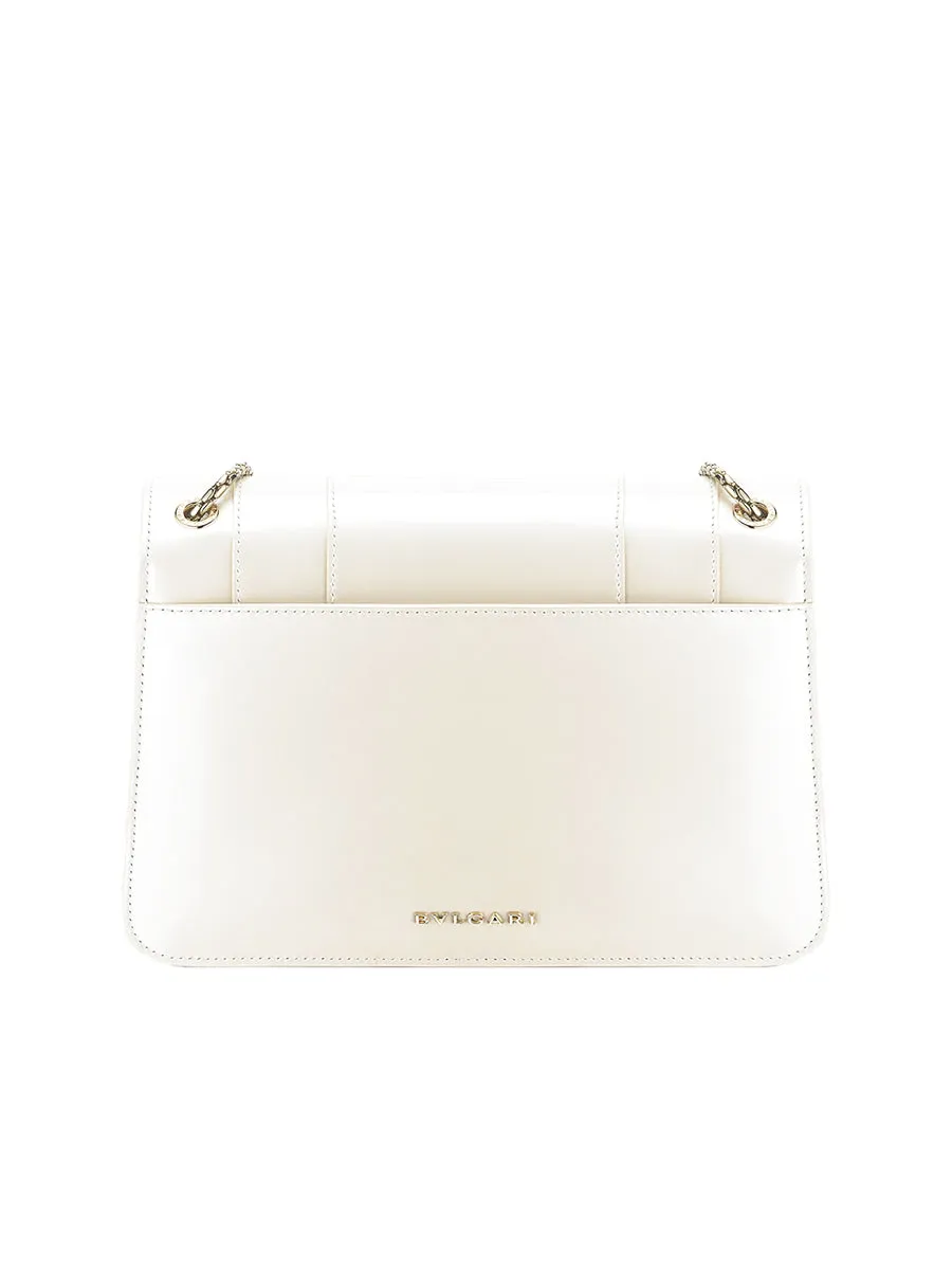 Serpenti Forever Medium Shoulder Bag in White