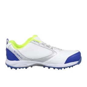 SG Unisex Scorer 4.0 Cricket Shoe (White/Blue/Lime)