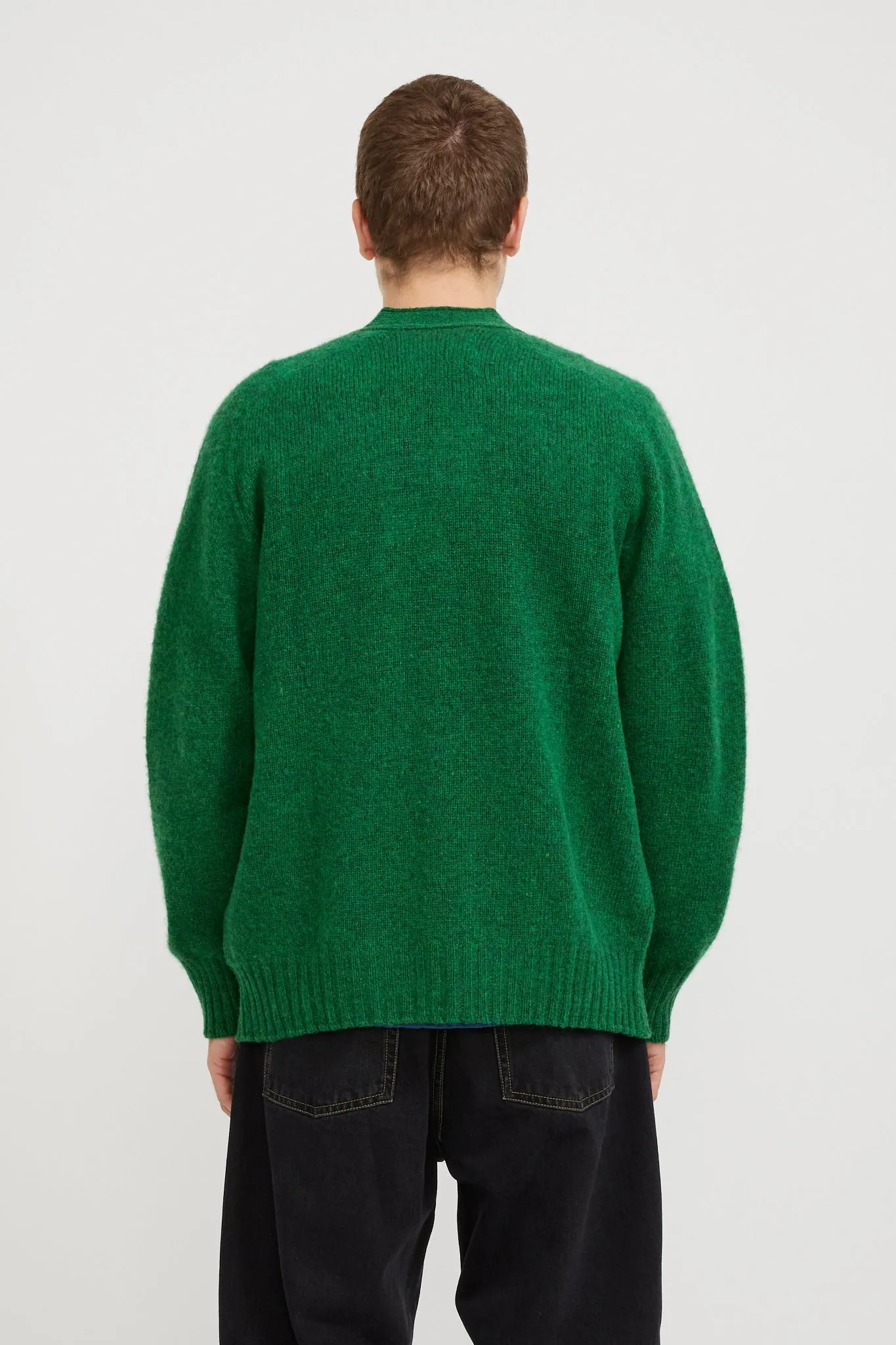 Shaggy Bear Cardigan Green Lover