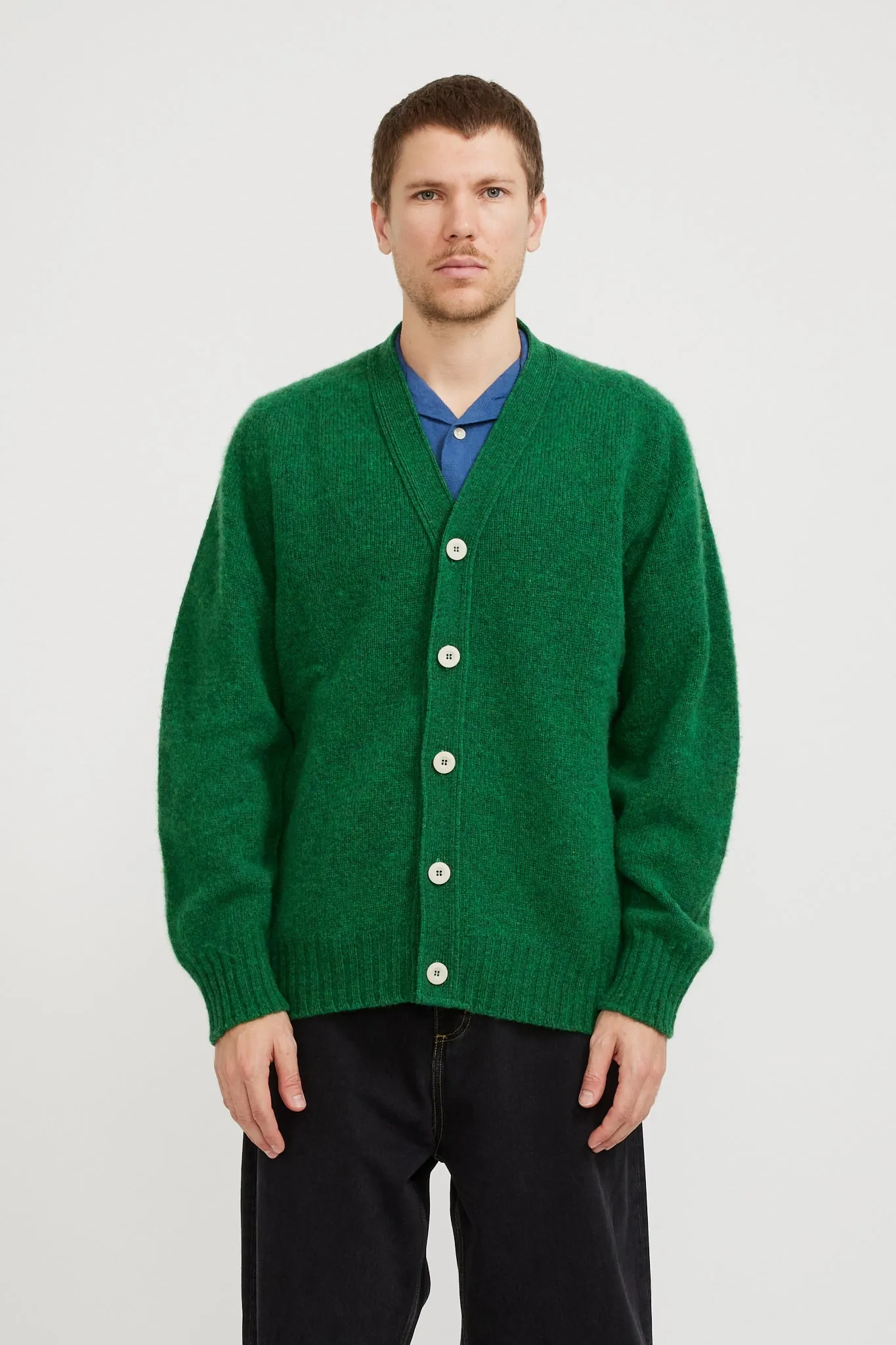 Shaggy Bear Cardigan Green Lover