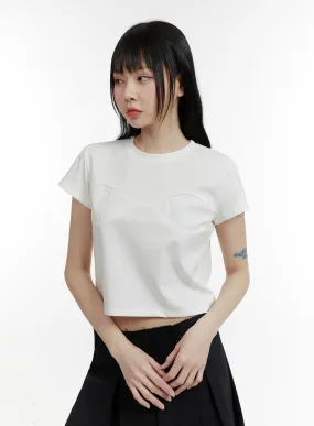 Shaped Detail Crop Top CM429