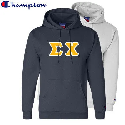 Sigma Chi Champion Powerblend Hoodie, 2-Pack Bundle Deal - Champion S700 - TWILL