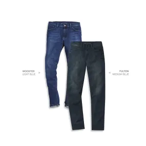 Slim Wooster Light/Medium Blue and Fulton Medium Blue 2-Pack Jeans