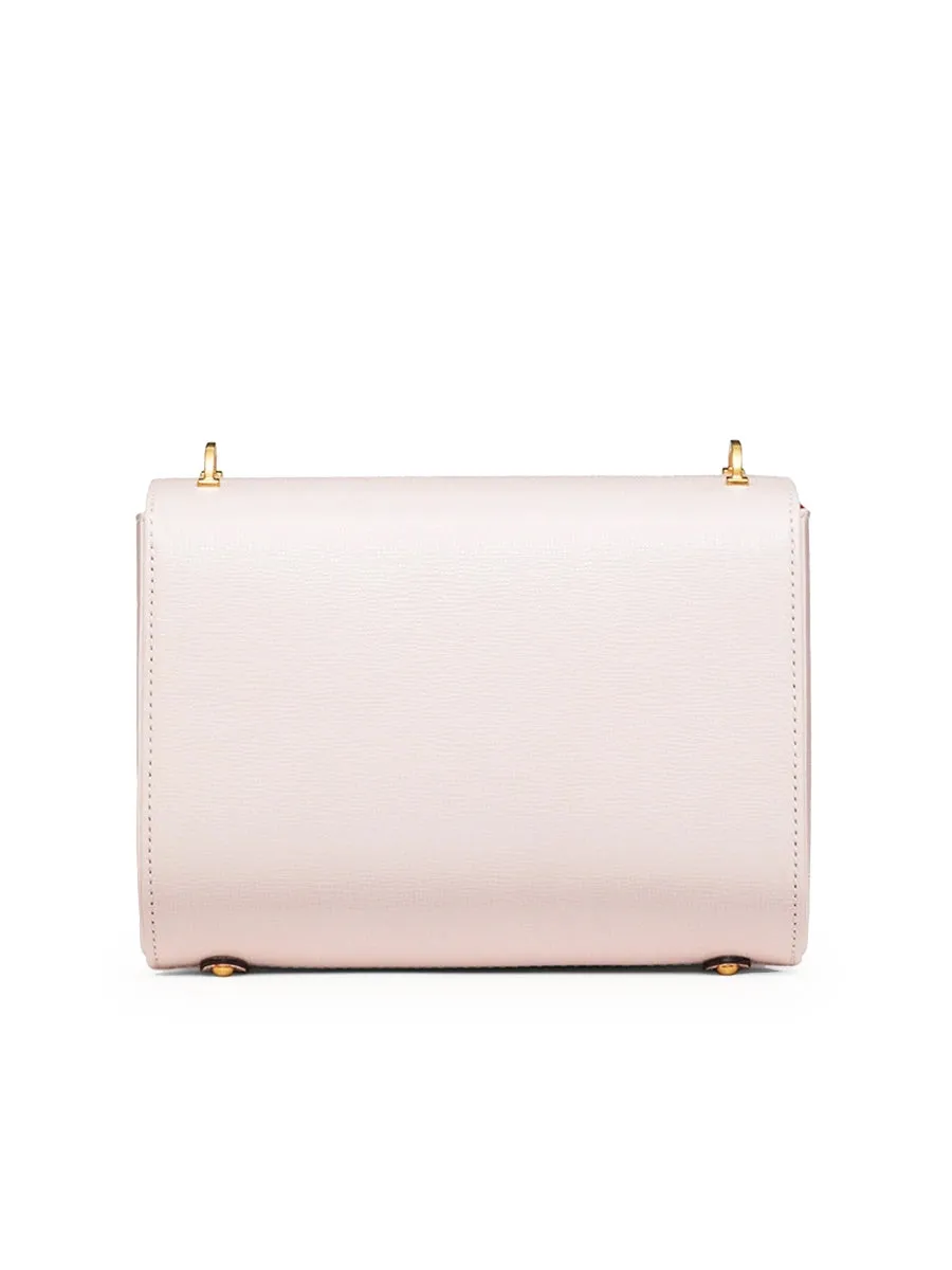 Stud Sign Grainy Calfskin Shoulder Bag in Rose Quartz