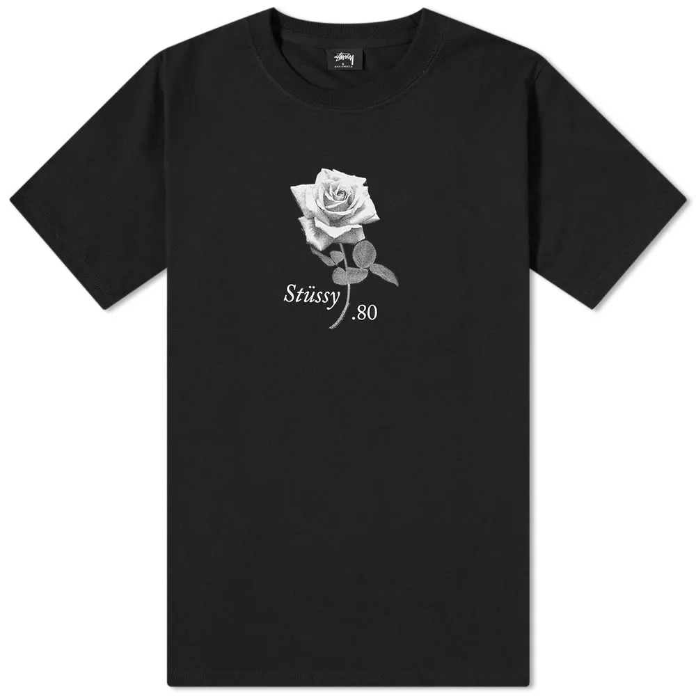 Stussy 80 Rose Pigment Dyed TeeBlack