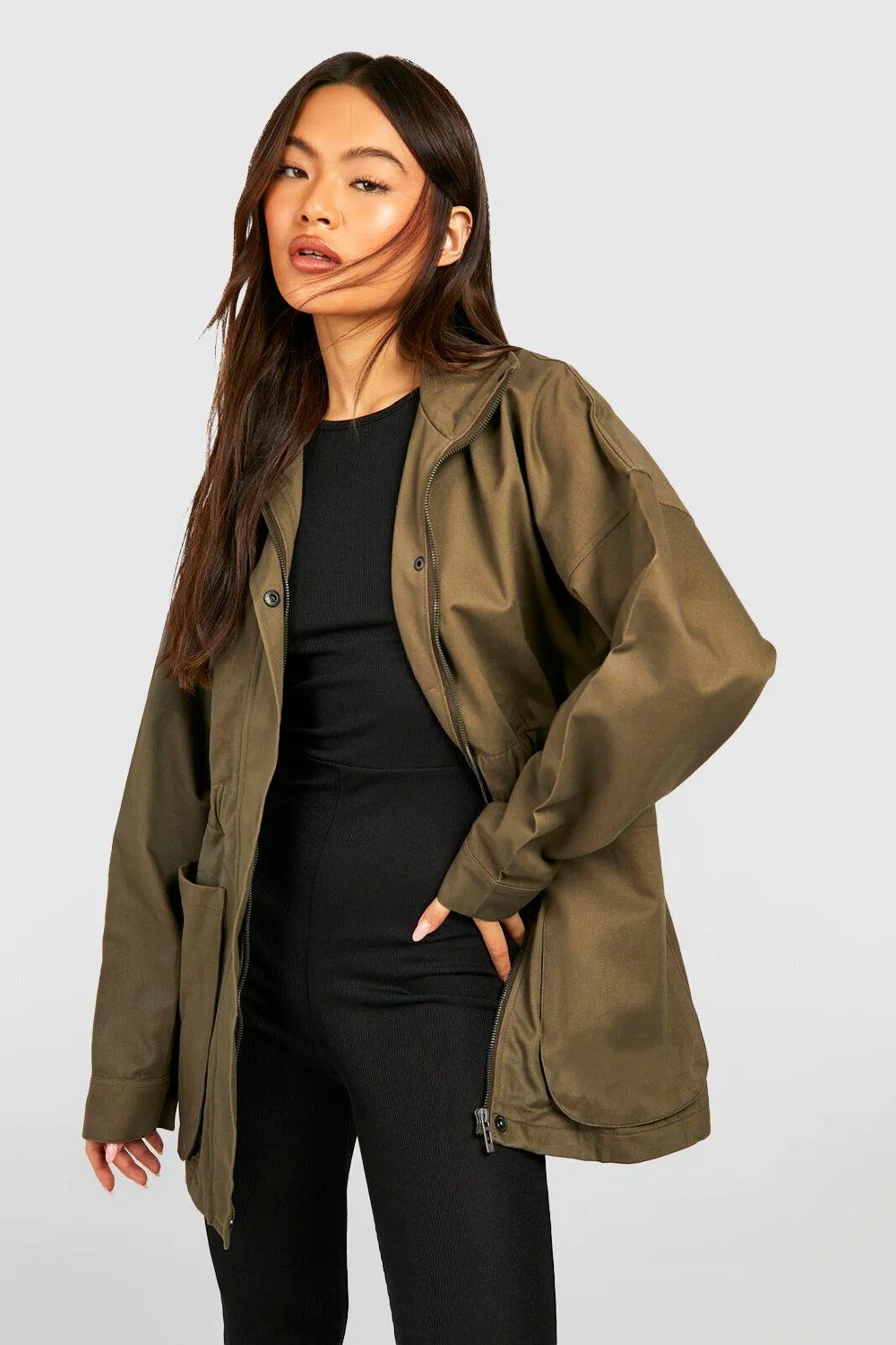 Synch Waist Twill Utility Jacket