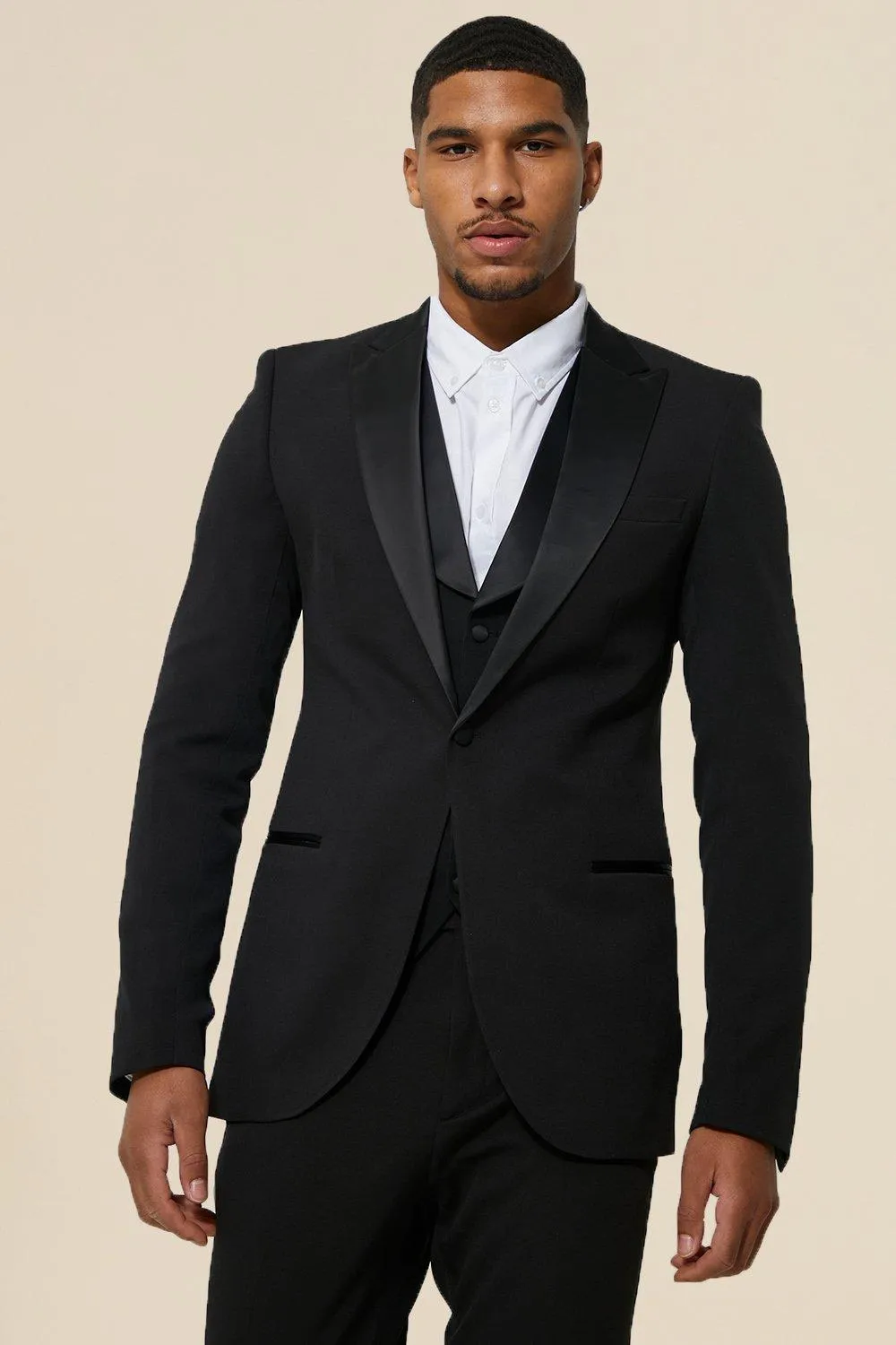 Tall Skinny Tuxedo Suit Jacket