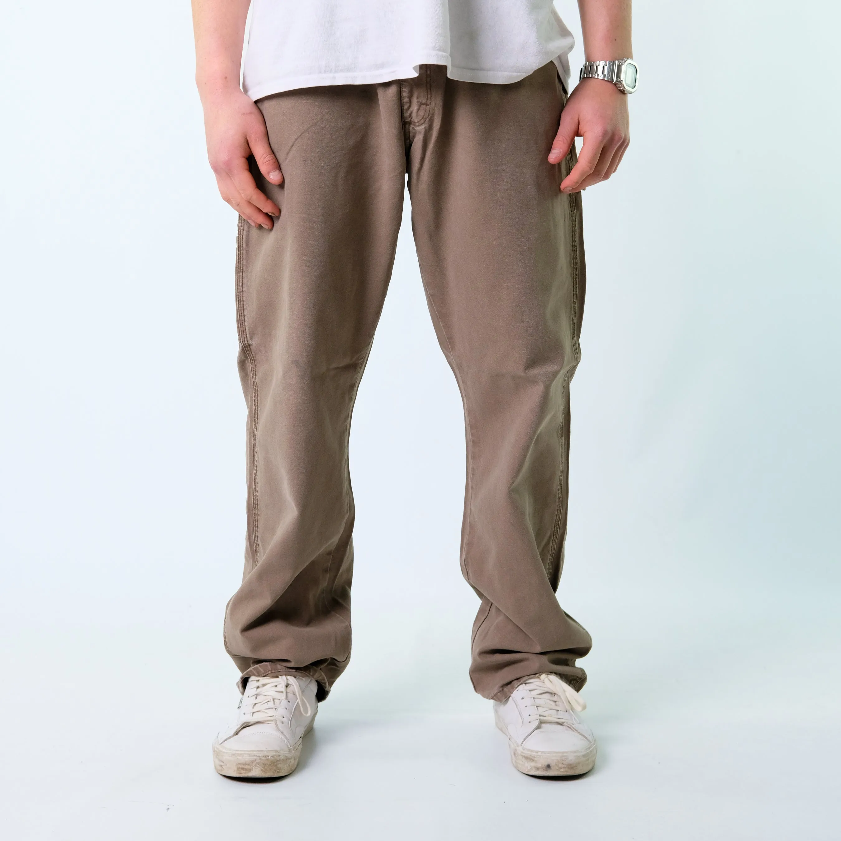 Tan y2ks  Denim Carpenter Baggy Jeans Pants (36x34)