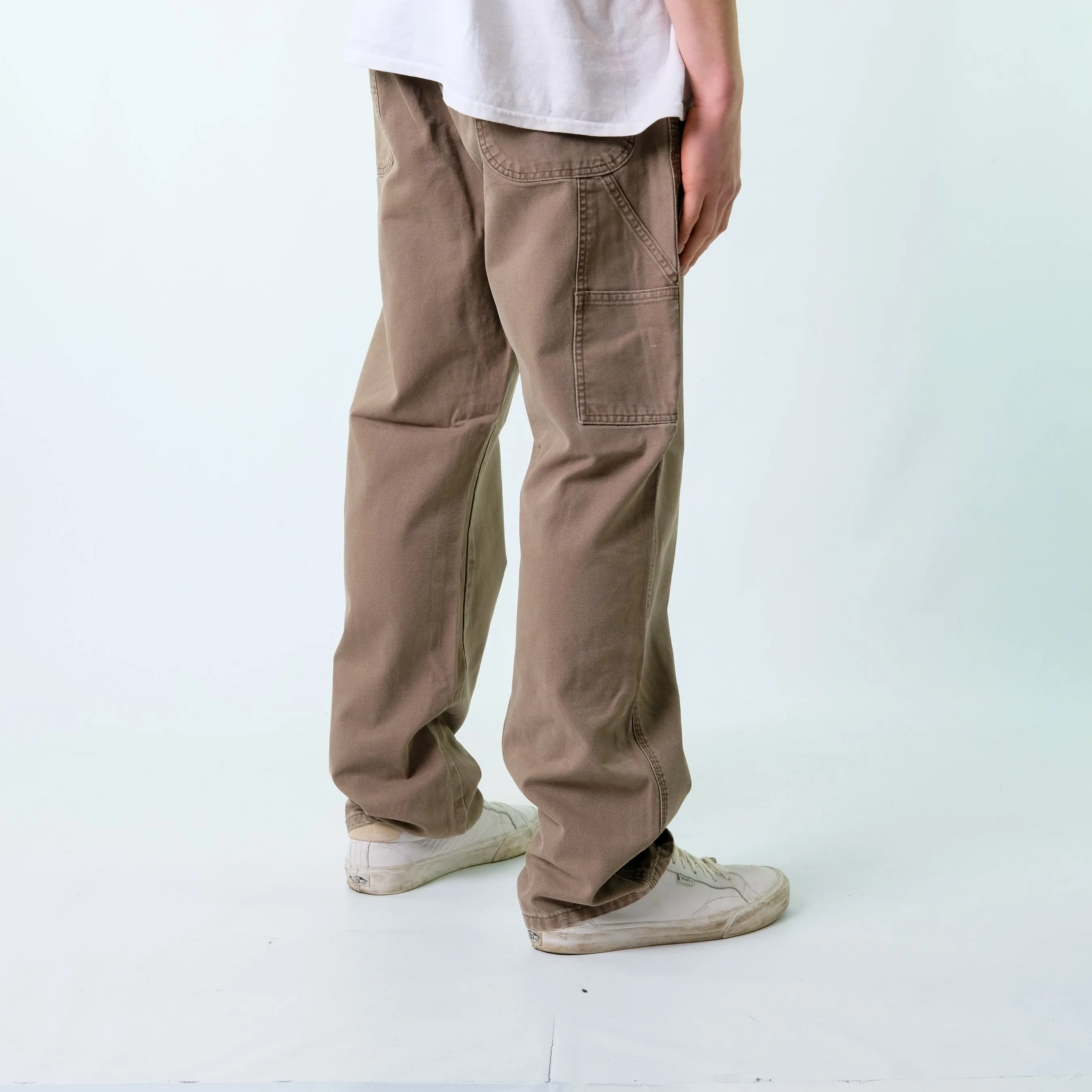 Tan y2ks  Denim Carpenter Baggy Jeans Pants (36x34)