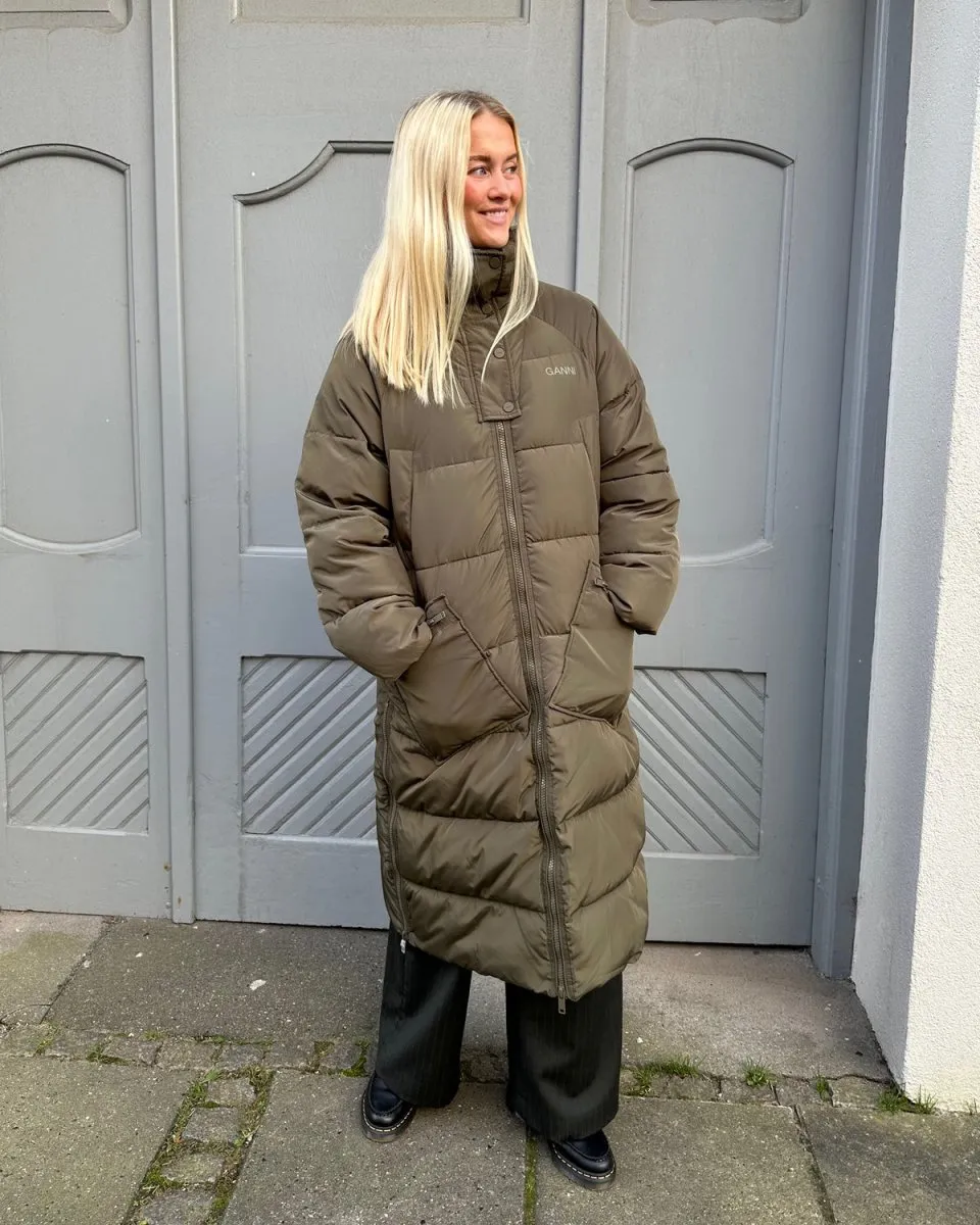 Tech Puffer Oversized Coat - Kalamata