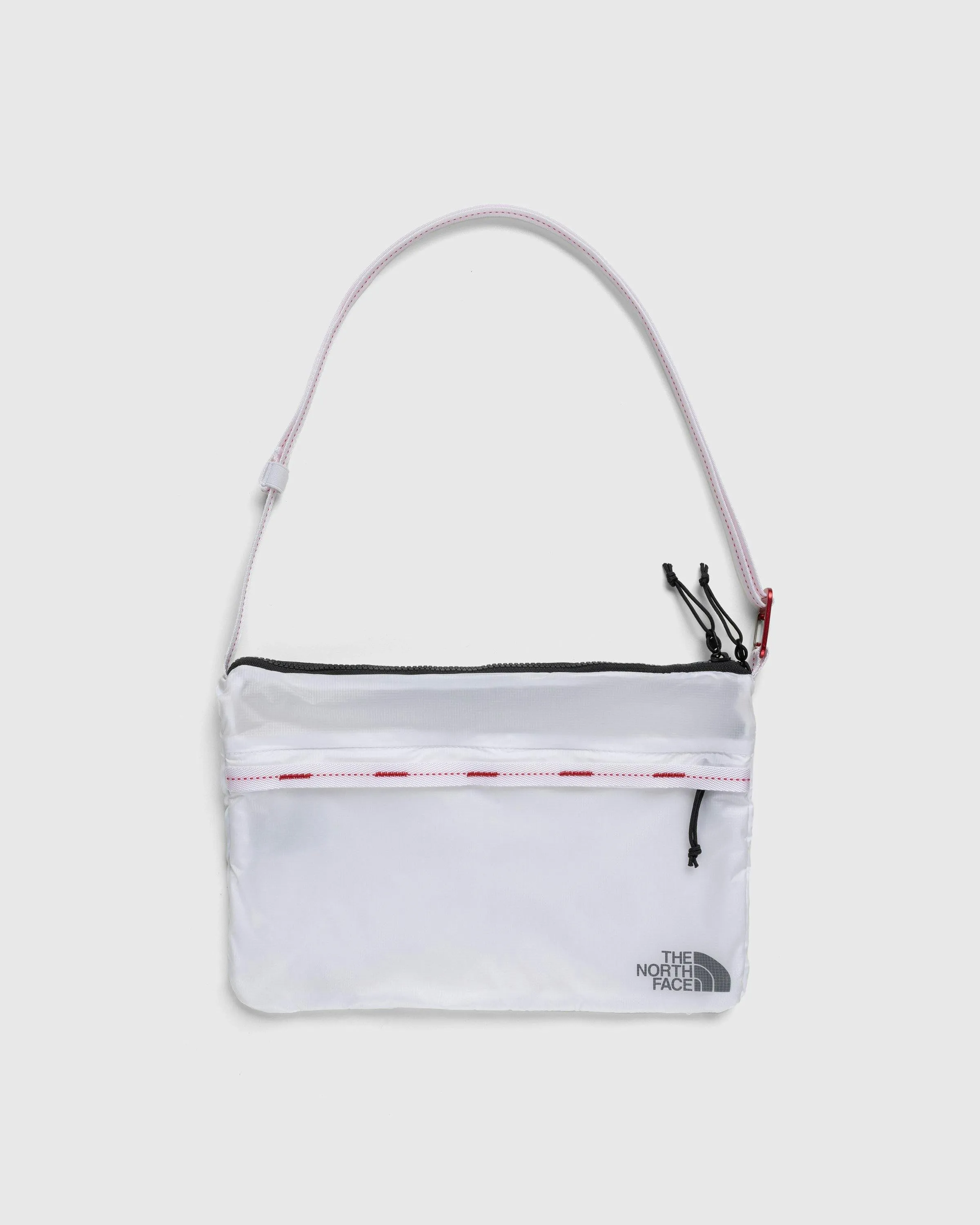 The North Face – Flyweight Shoulder Bag White/Asphalt Grey/Red | Highsnobiety Shop