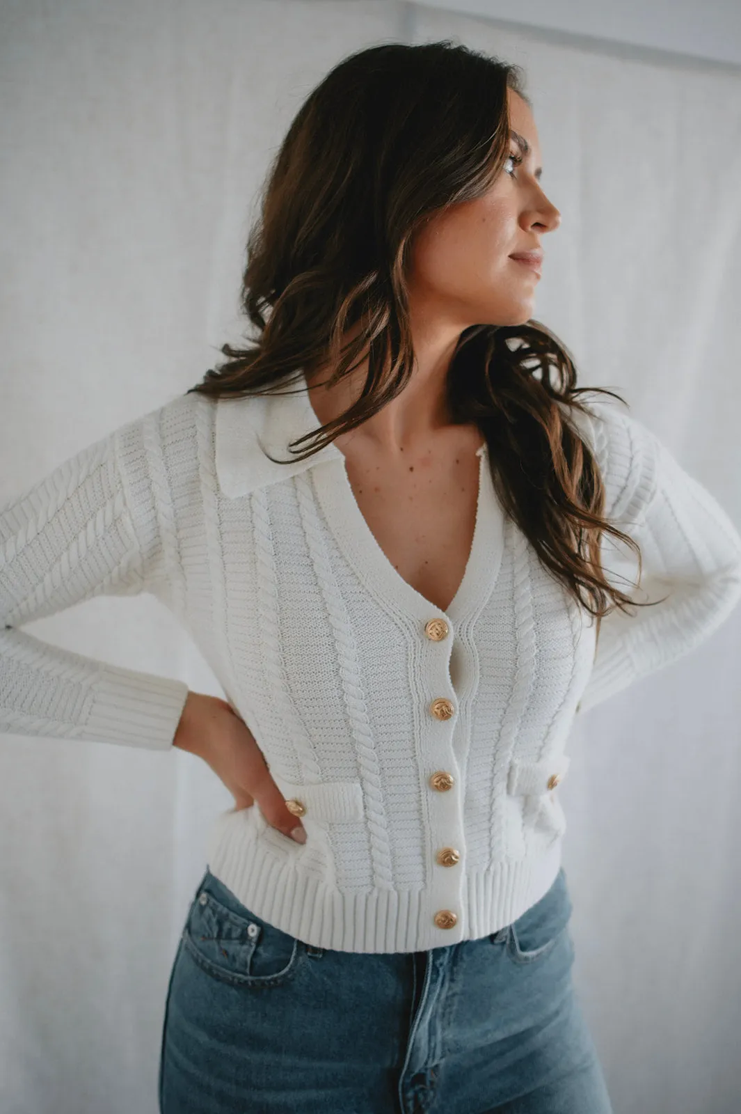 The Renata Cardi by Heartloom - Ivory