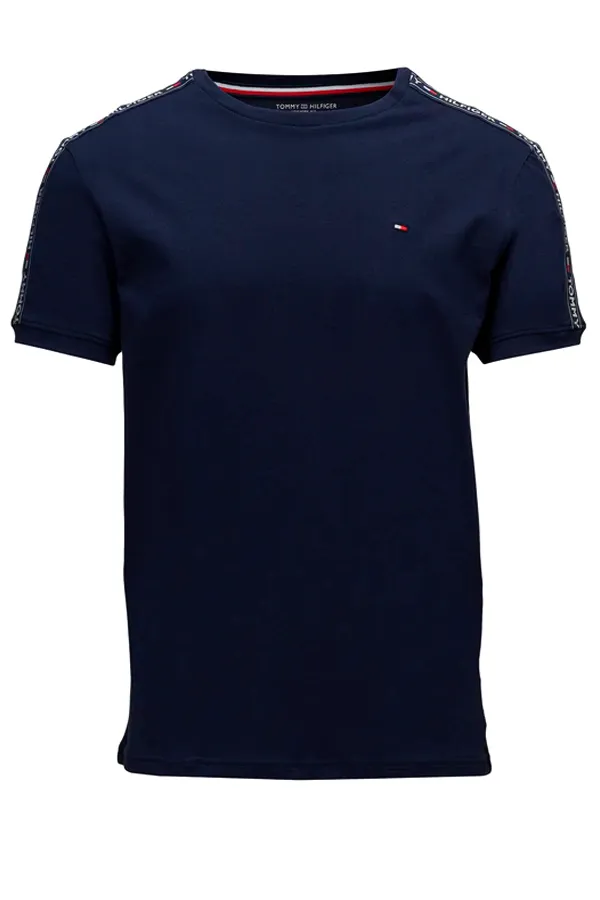 Tommy Hilfiger Logo Sleeve Tee Navy