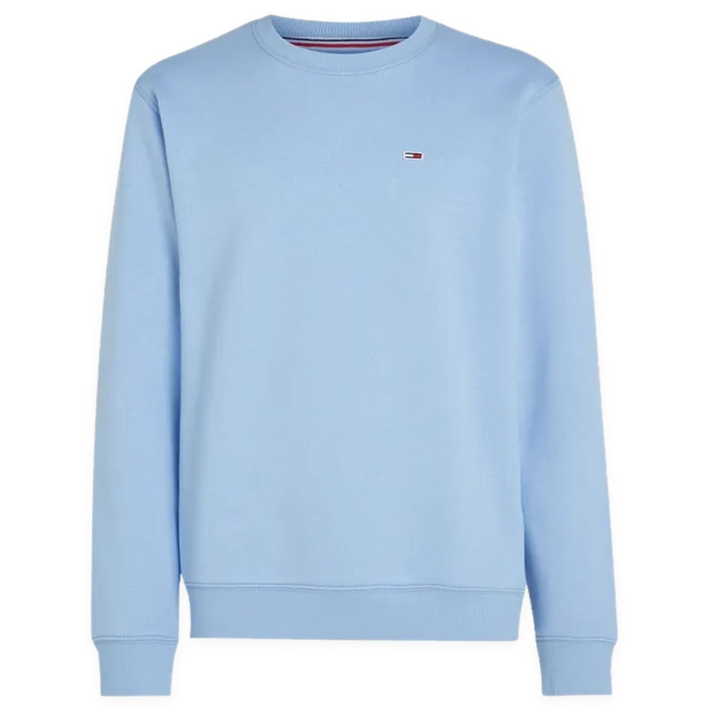 Tommy Jeans Regular Fleece Crew Neck Sweat - Moderate Blue