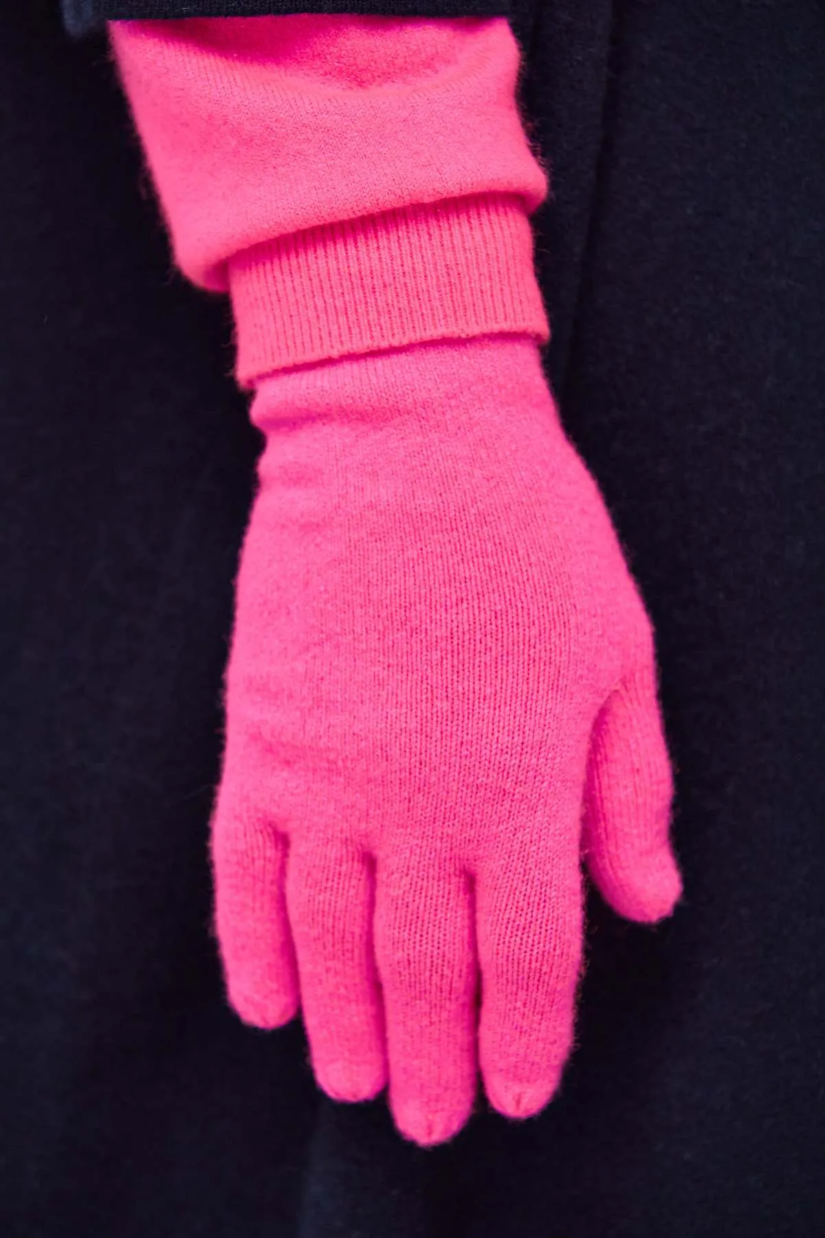 unisex Extreme Cashmere Sensa Cashmere Gloves - Fluo Pink