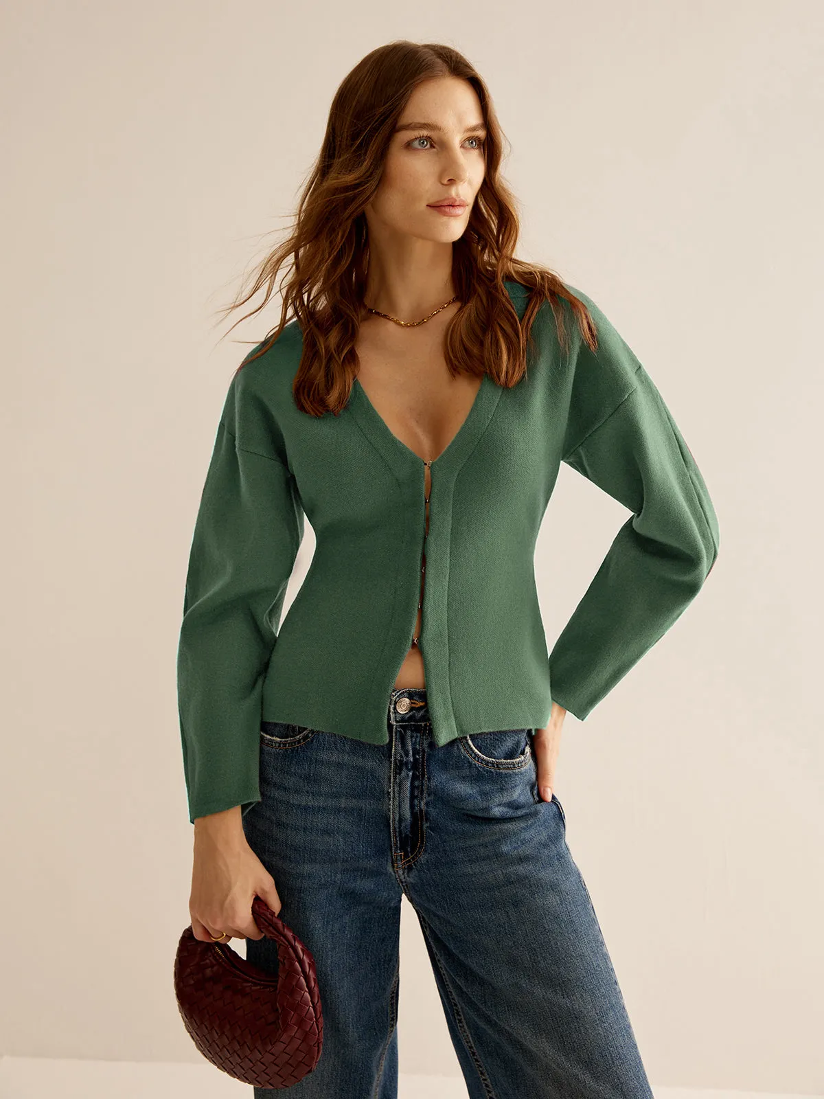 V-Neck Versatile Slim Fitted Cardigan