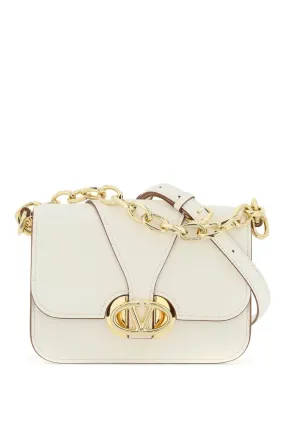 VALENTINO GARAVANI Mini Ivory Shoulder Bag with Signature Twist-Lock Closure