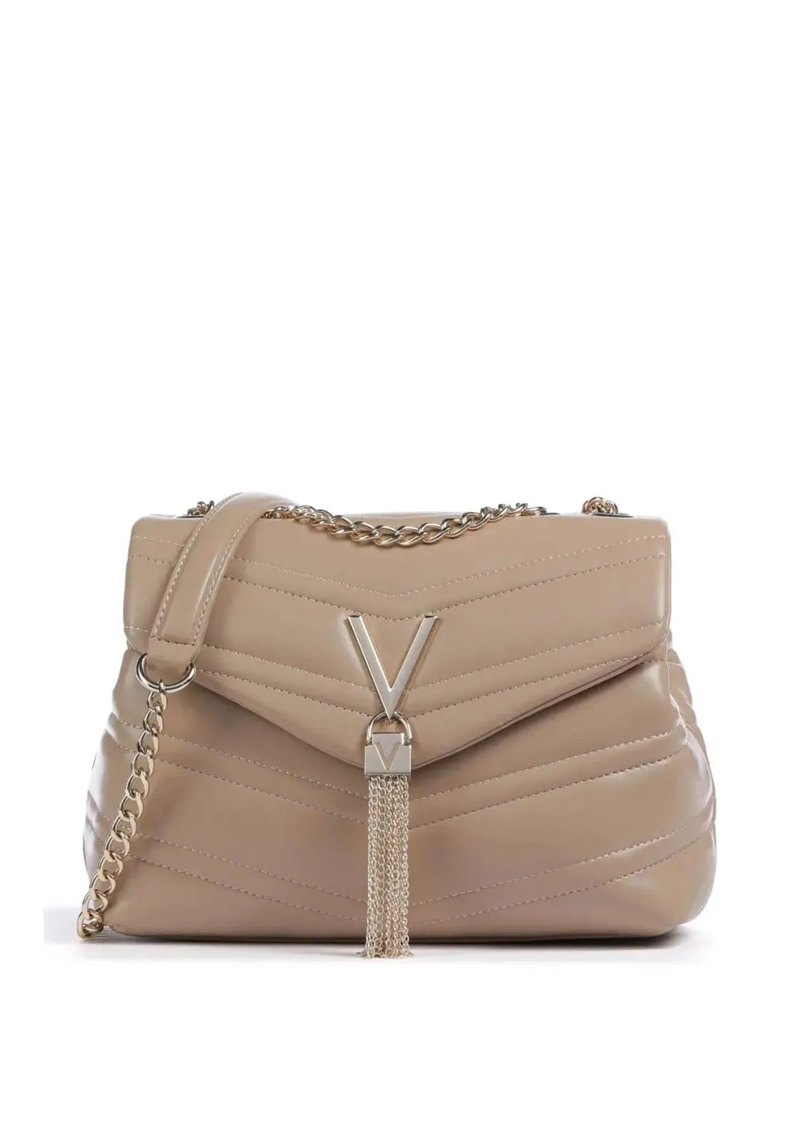 Valentino Privilege Tassel Detail Shoulder Bag, Beige