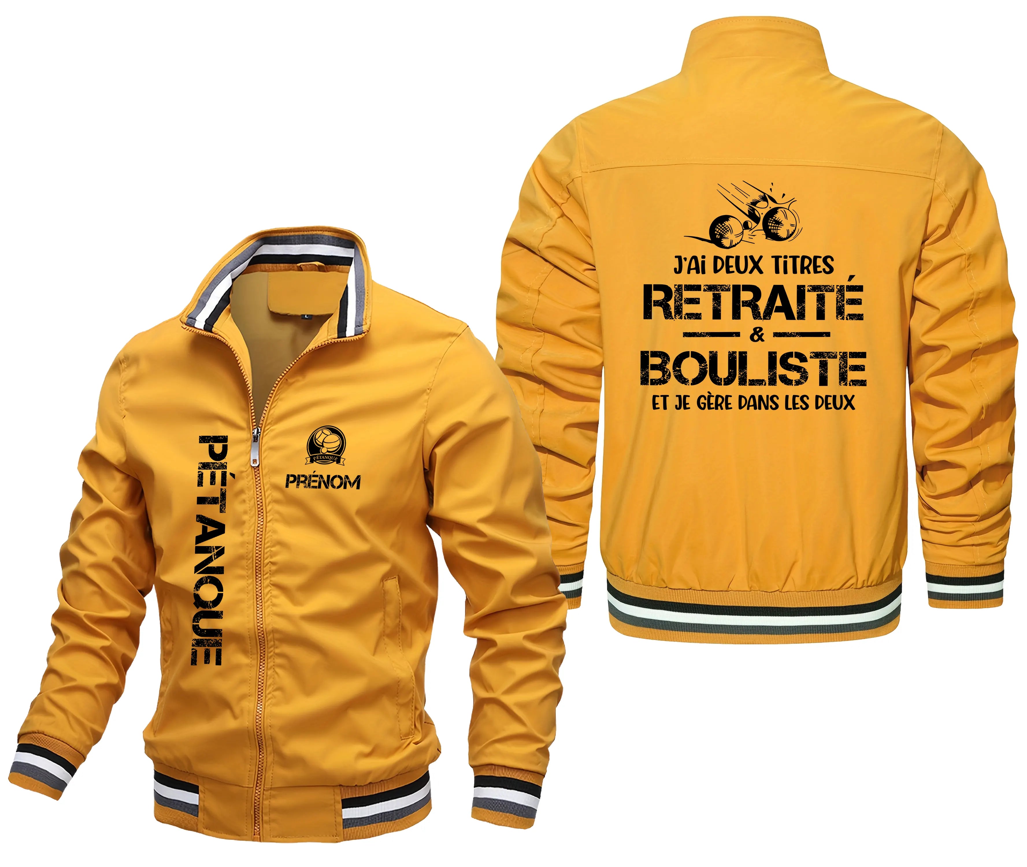 Veste De Pétanque Personnalisée, J'ai Deux Titres, Retraté & Bouliste, Et Je Gère Dans Les Deux - CT07092364