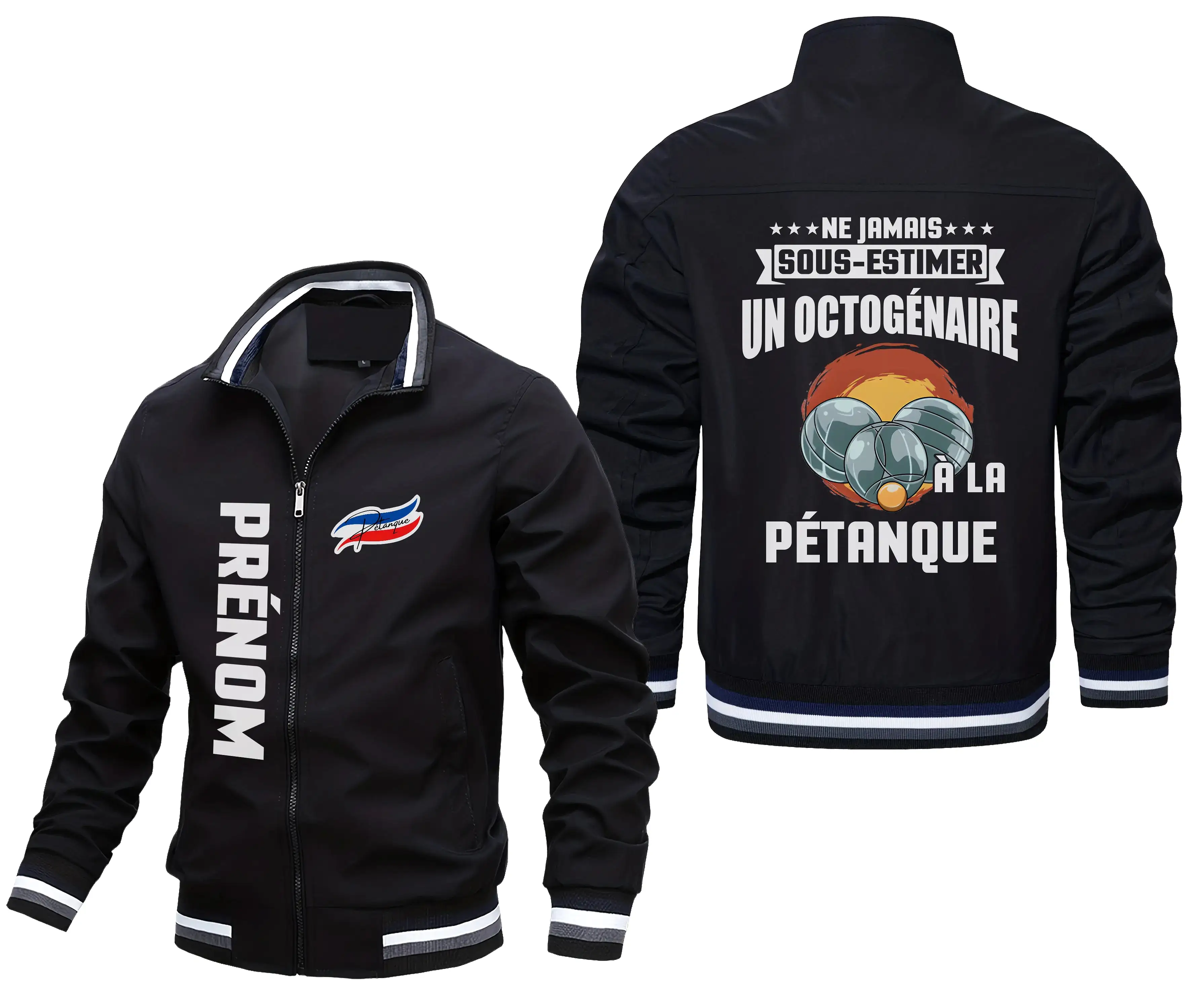 Veste De Sport Pétanque Personnalisée, Ne Jamais Sous Estimer Un Octogénaire  La Pétanque - CT29092362