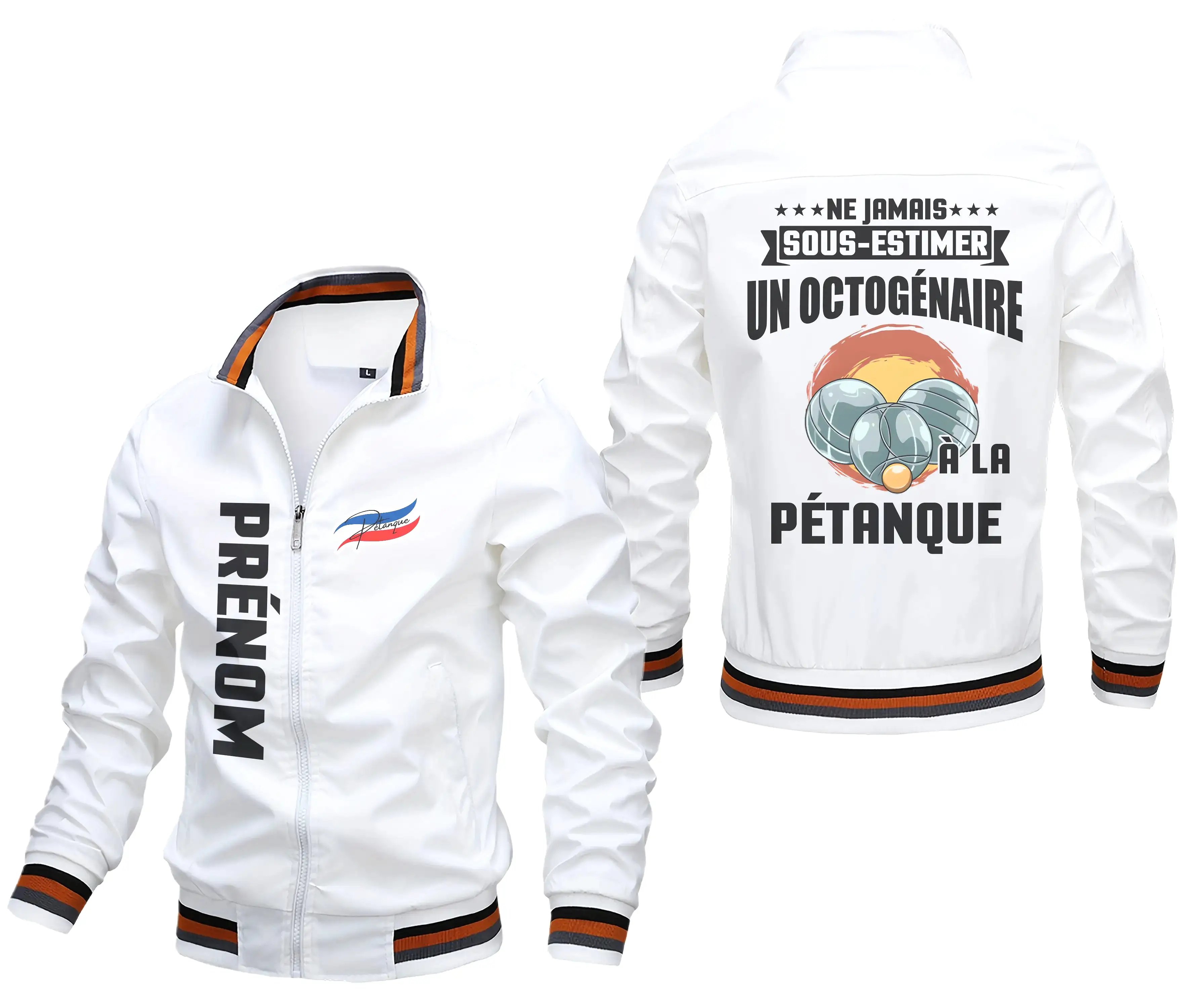 Veste De Sport Pétanque Personnalisée, Ne Jamais Sous Estimer Un Octogénaire  La Pétanque - CT29092362