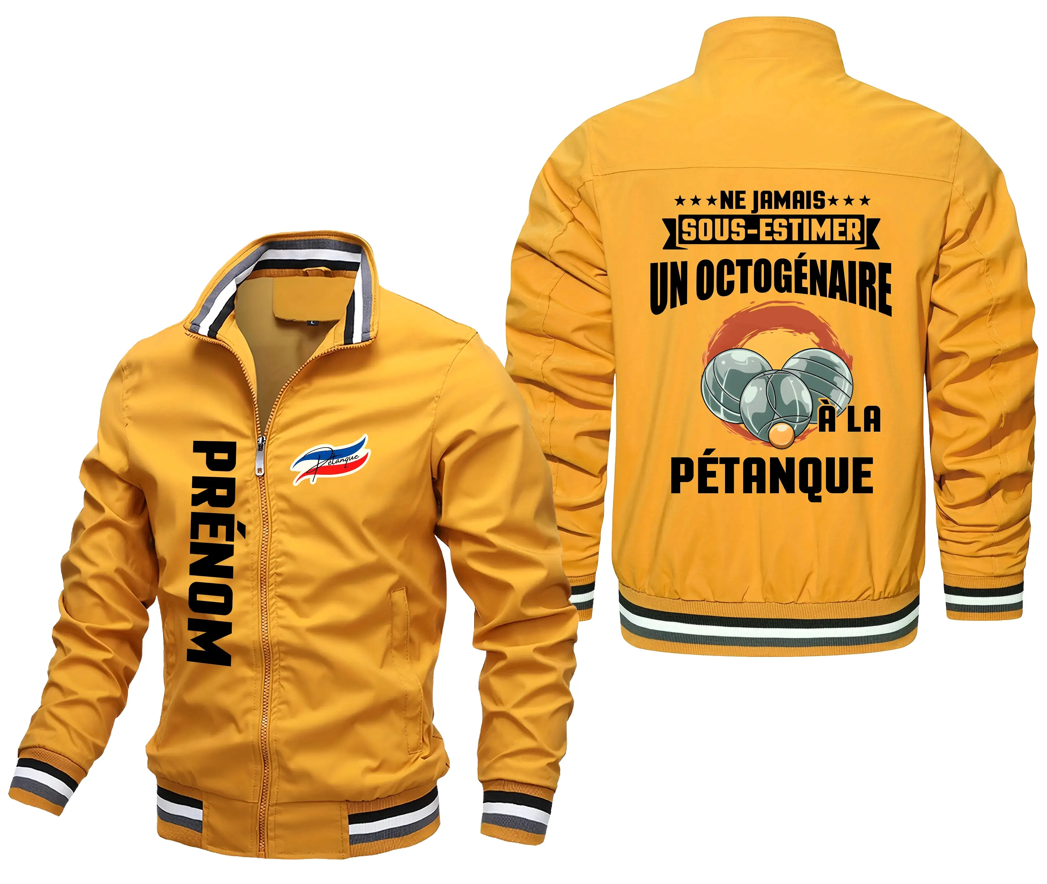 Veste De Sport Pétanque Personnalisée, Ne Jamais Sous Estimer Un Octogénaire  La Pétanque - CT29092362