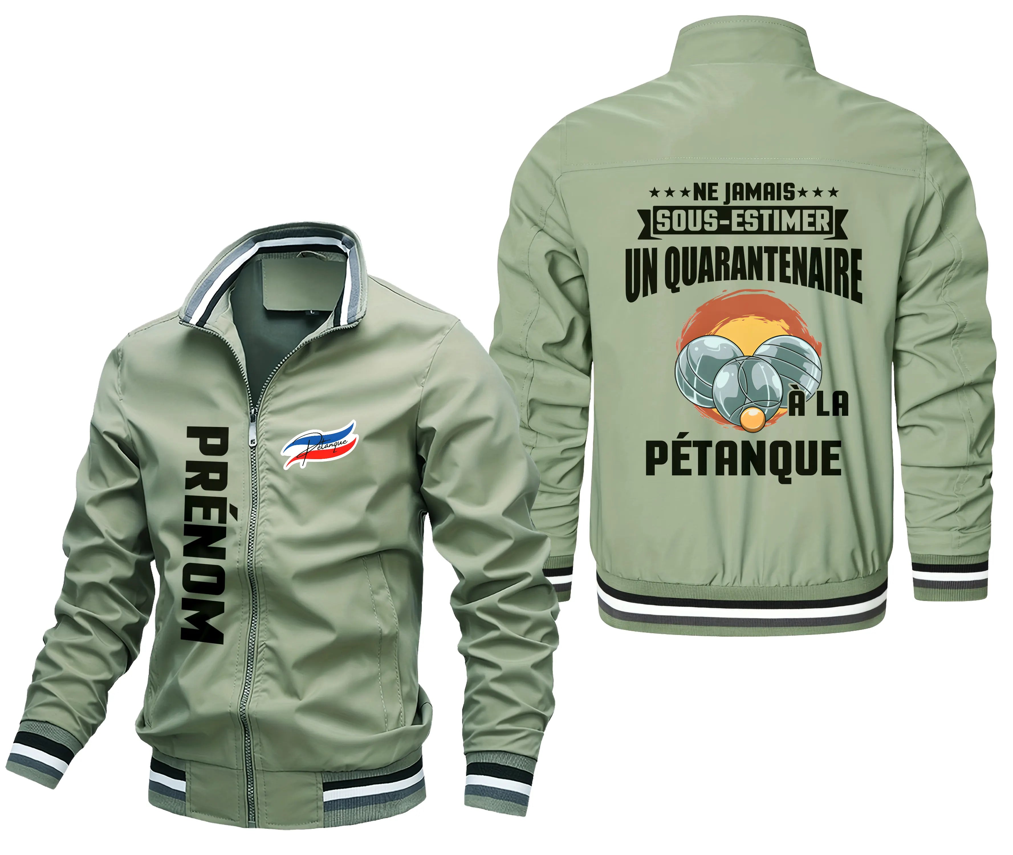 Veste De Sport Pétanque Personnalisée, Ne Jamais Sous Estimer Un Quarantenaire  La Pétanque - CT09092344