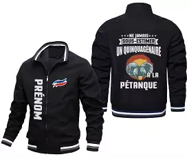 Veste De Sport Pétanque Personnalisée, Ne Jamais Sous Estimer Un Quinquagénaire  La Pétanque - CT09092345