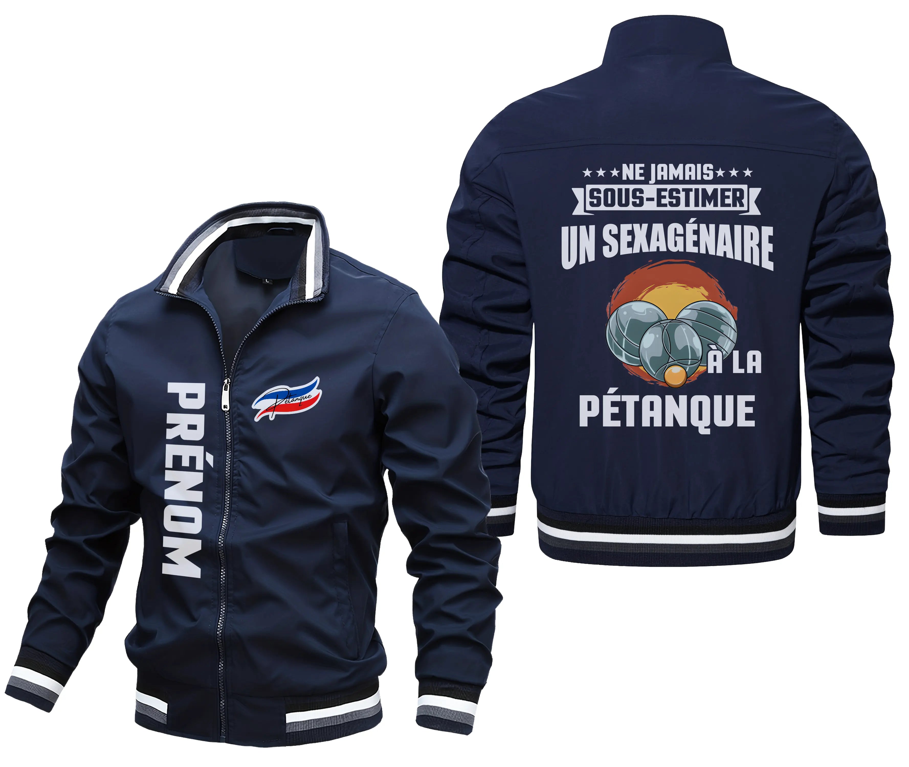 Veste De Sport Pétanque Personnalisée, Ne Jamais Sous Estimer Un Sexagénaire  La Pétanque - CT09092346