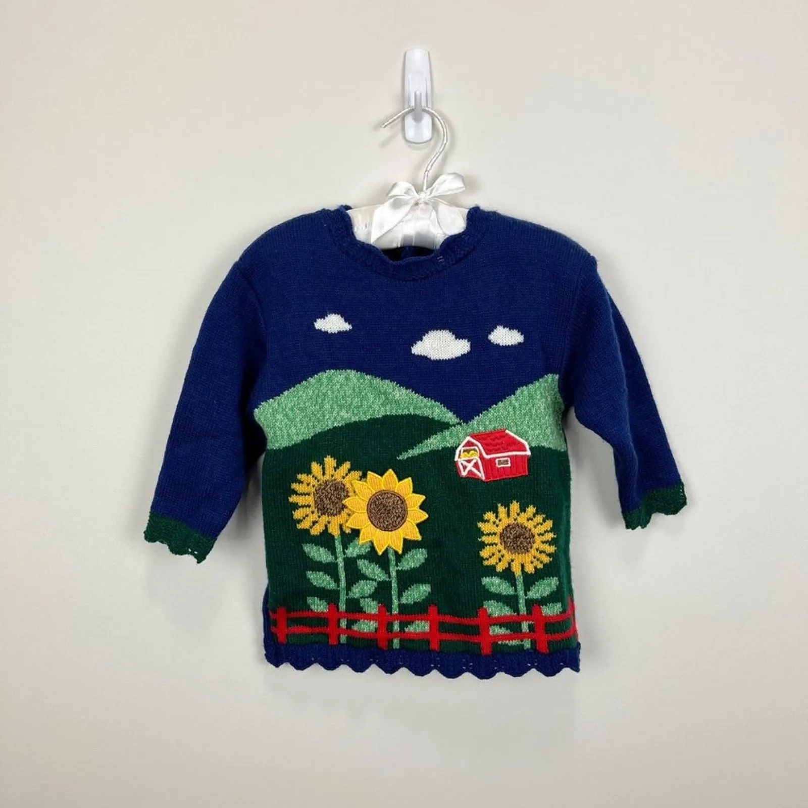 Vintage Baby Togs Sunflower Farm Sweater 18 Months