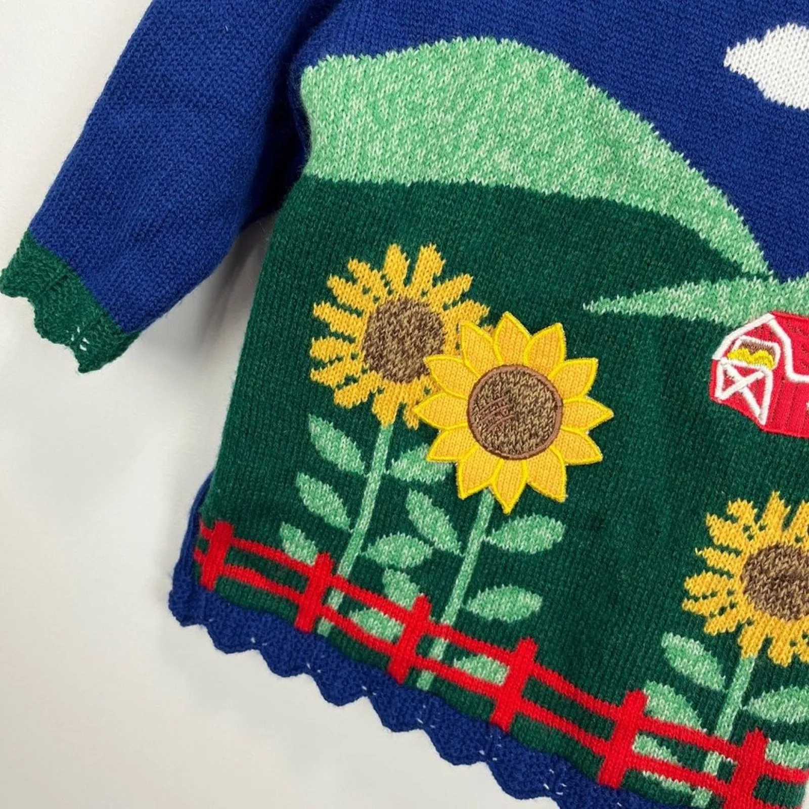 Vintage Baby Togs Sunflower Farm Sweater 18 Months