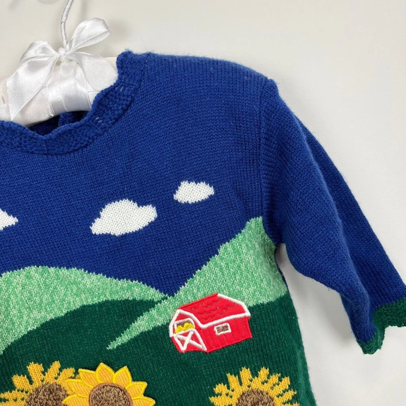 Vintage Baby Togs Sunflower Farm Sweater 18 Months