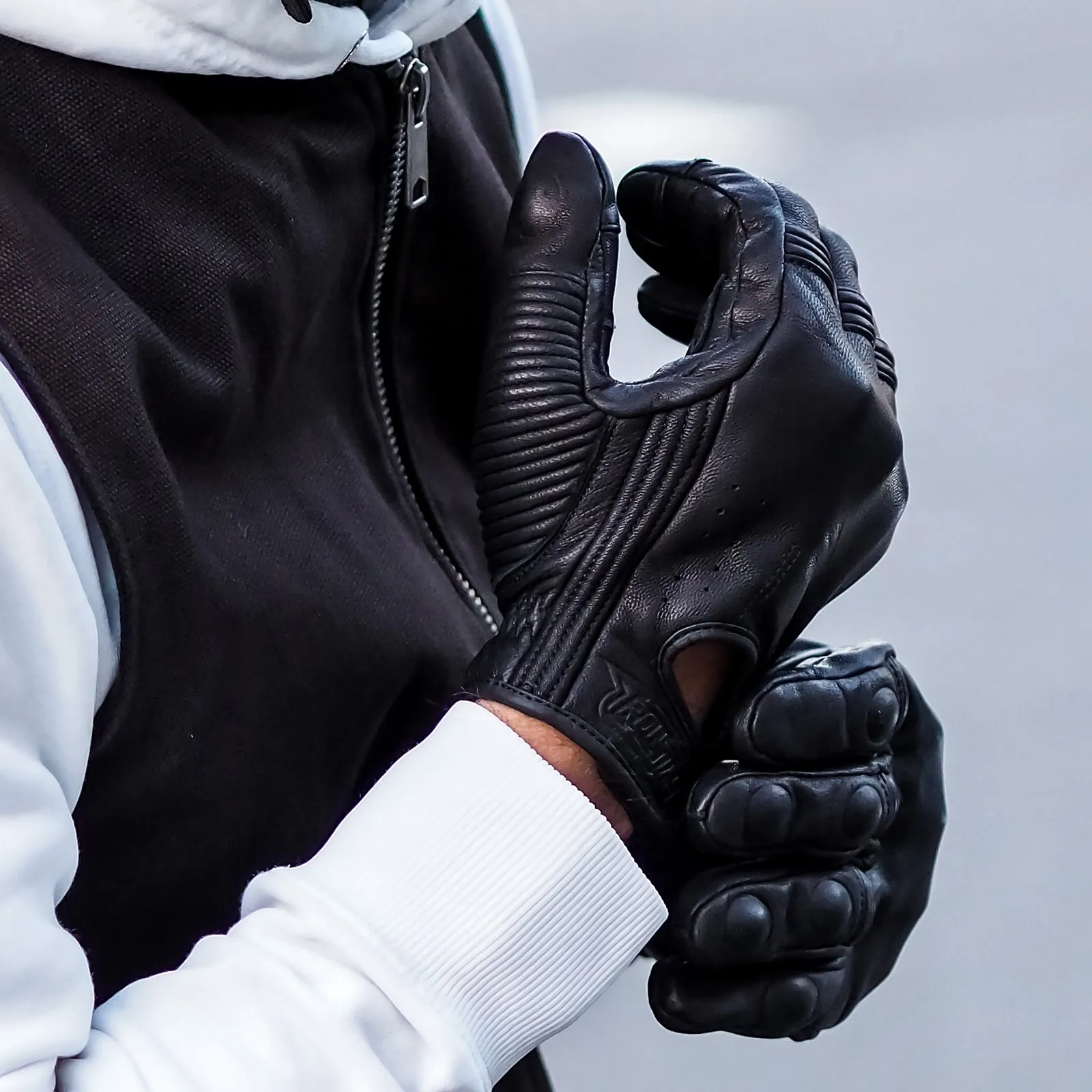 Vintage Leather Motorcycle Gloves | JIA14