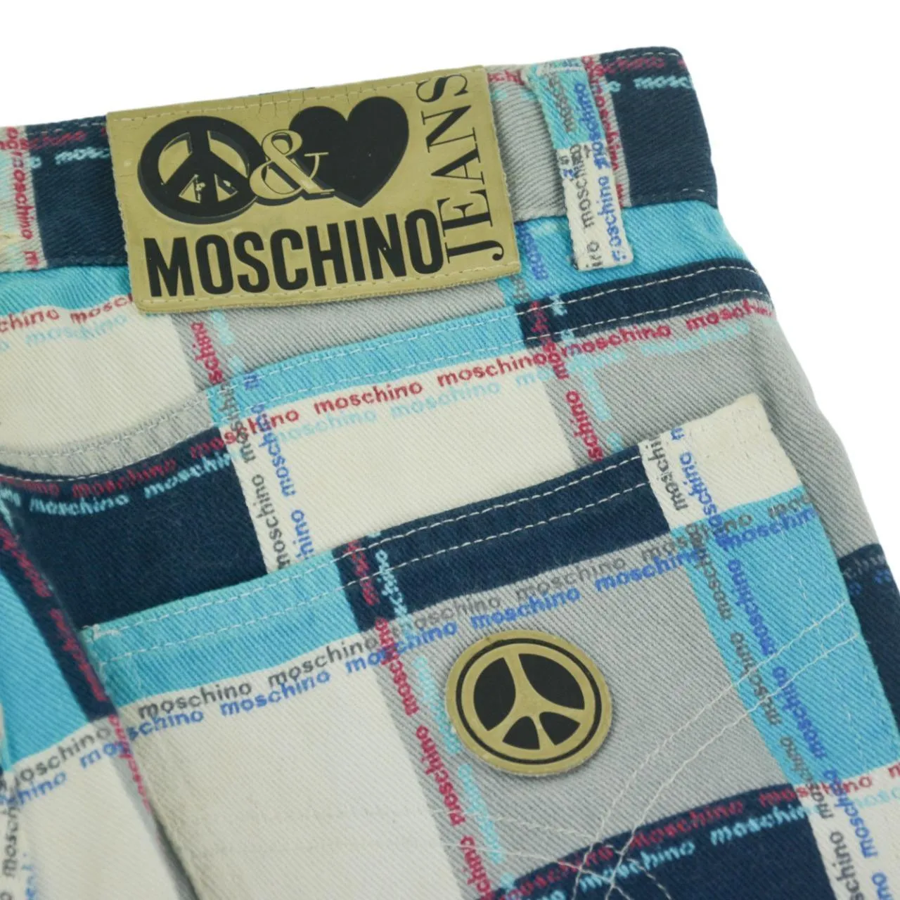 Vintage Moschino Monogrqm Denim Jeans Women's Size W28