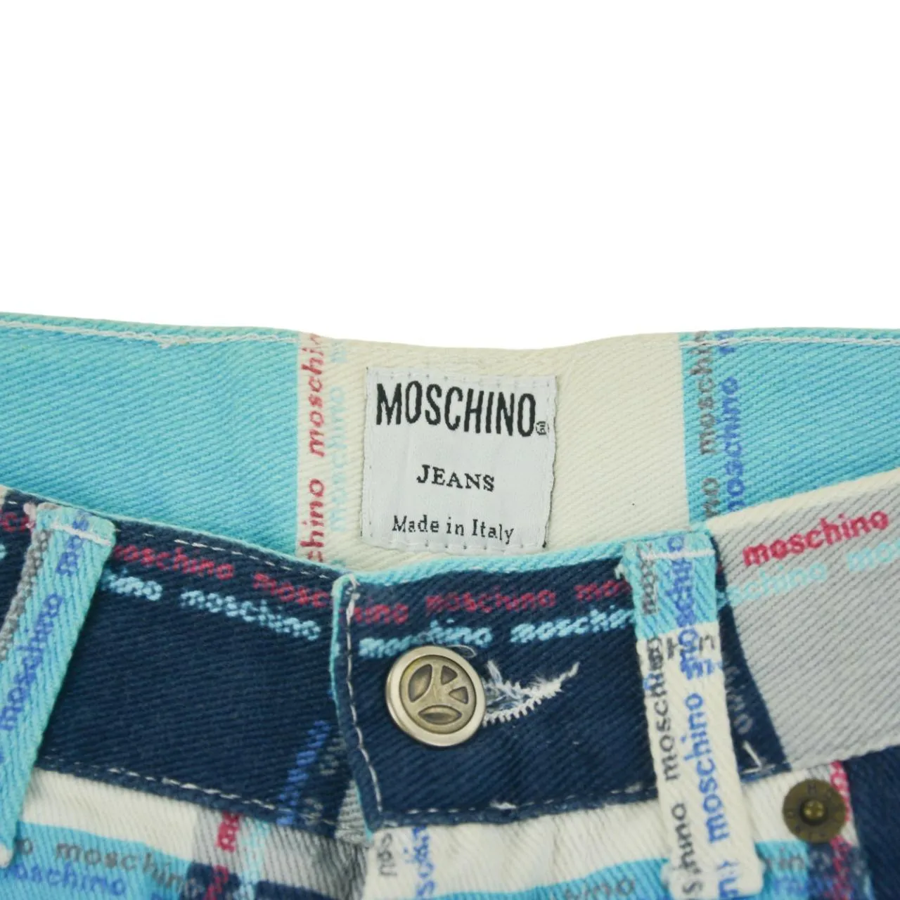 Vintage Moschino Monogrqm Denim Jeans Women's Size W28