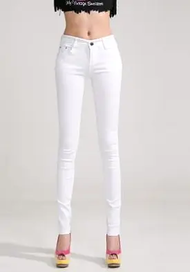 Women Skinny Jeans, White