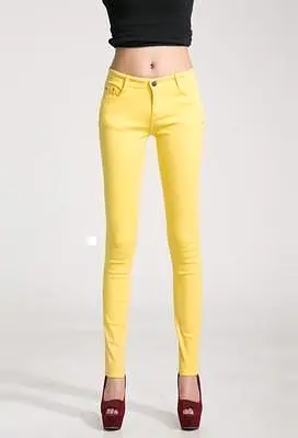 Women Skinny Jeans, Yellow