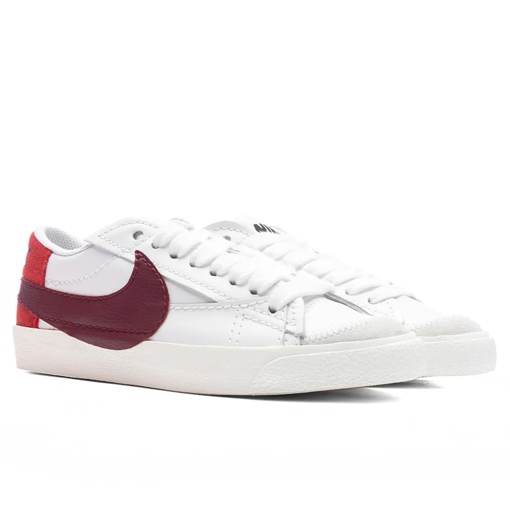 Women's Blazer Low '77 Jumbo - White/Dark Beetroot /Cinnabar/ Black