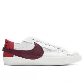 Women's Blazer Low '77 Jumbo - White/Dark Beetroot /Cinnabar/ Black