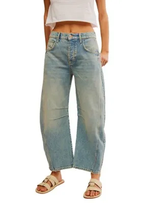 Women's Free People Good Luck Relaxed Fit Barrell Jeans