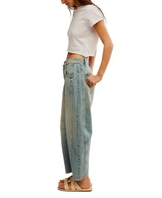 Women's Free People Good Luck Relaxed Fit Barrell Jeans