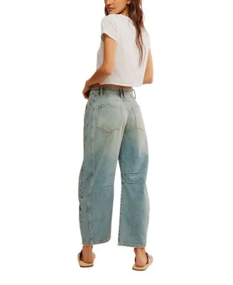 Women's Free People Good Luck Relaxed Fit Barrell Jeans