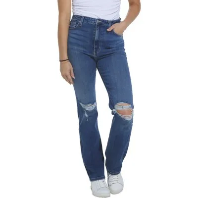 Women's Letter to Juliet Venice Distressed Slim Fit Straight Jeans