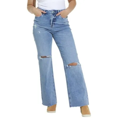 Women's Mica Denim Relaxed Fit Wide Leg Jeans